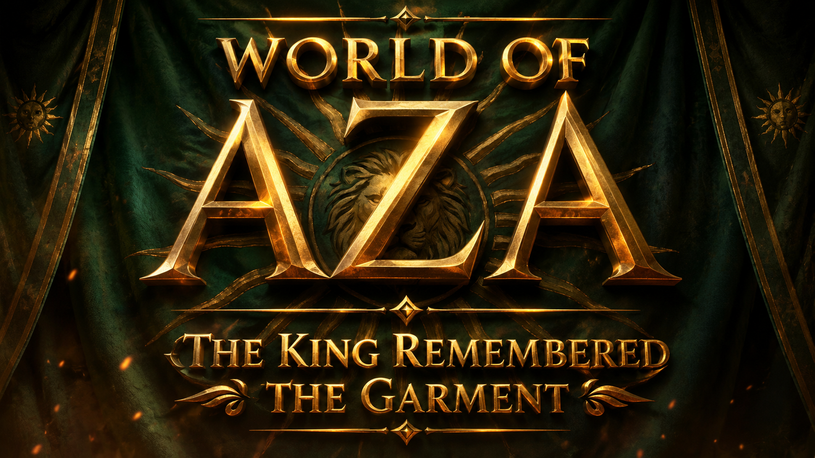 World of AZA title art for The King Remembered and The Garment