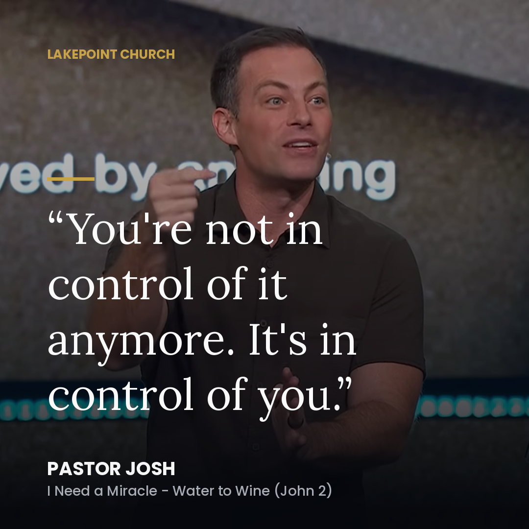 Square sermon quote graphic from a teaching clip