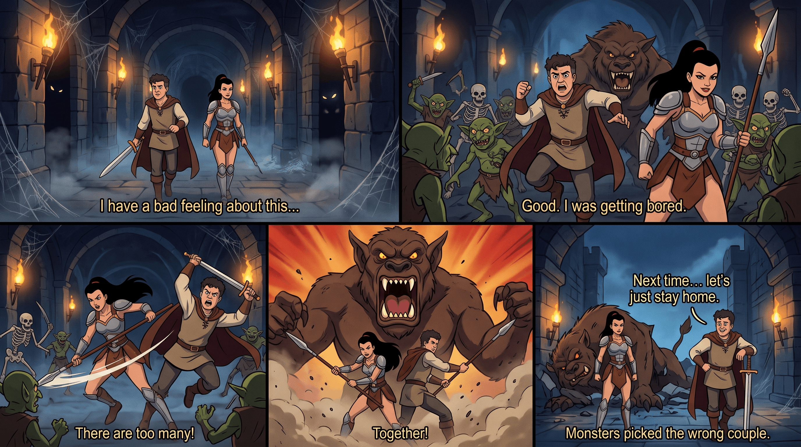 Retro adventure animation concept featuring Lance and Olga