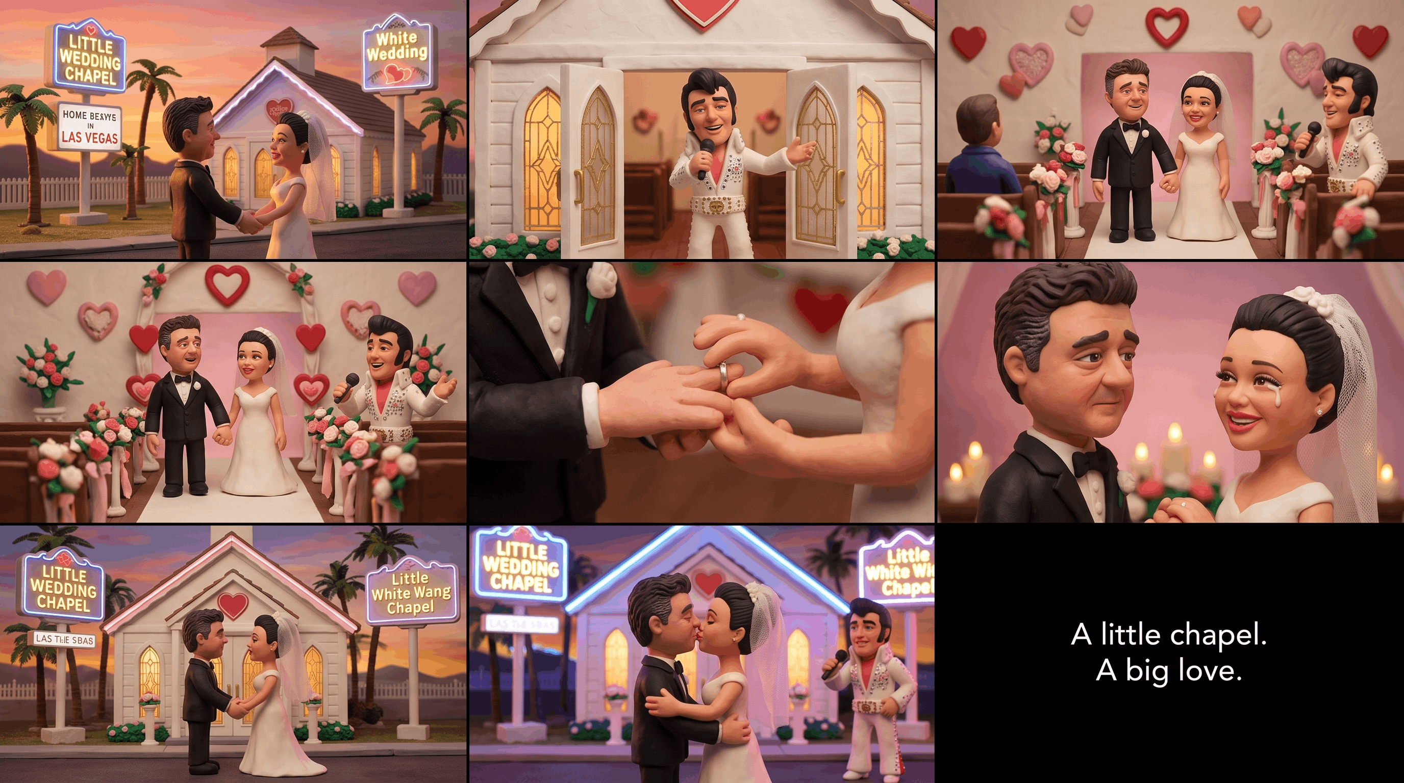 Handmade chapel wedding animation concept featuring Lance and Olga
