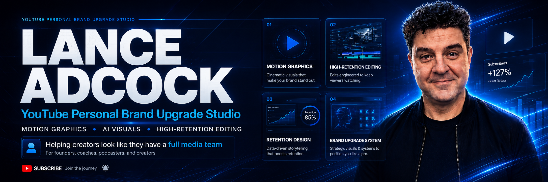 Lance Adcock current build hub for BidBack, proof-first products, motion graphics, and AI-assisted visuals
