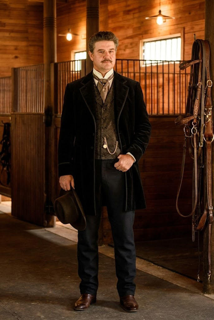 Lance Adcock in a western-style portrait