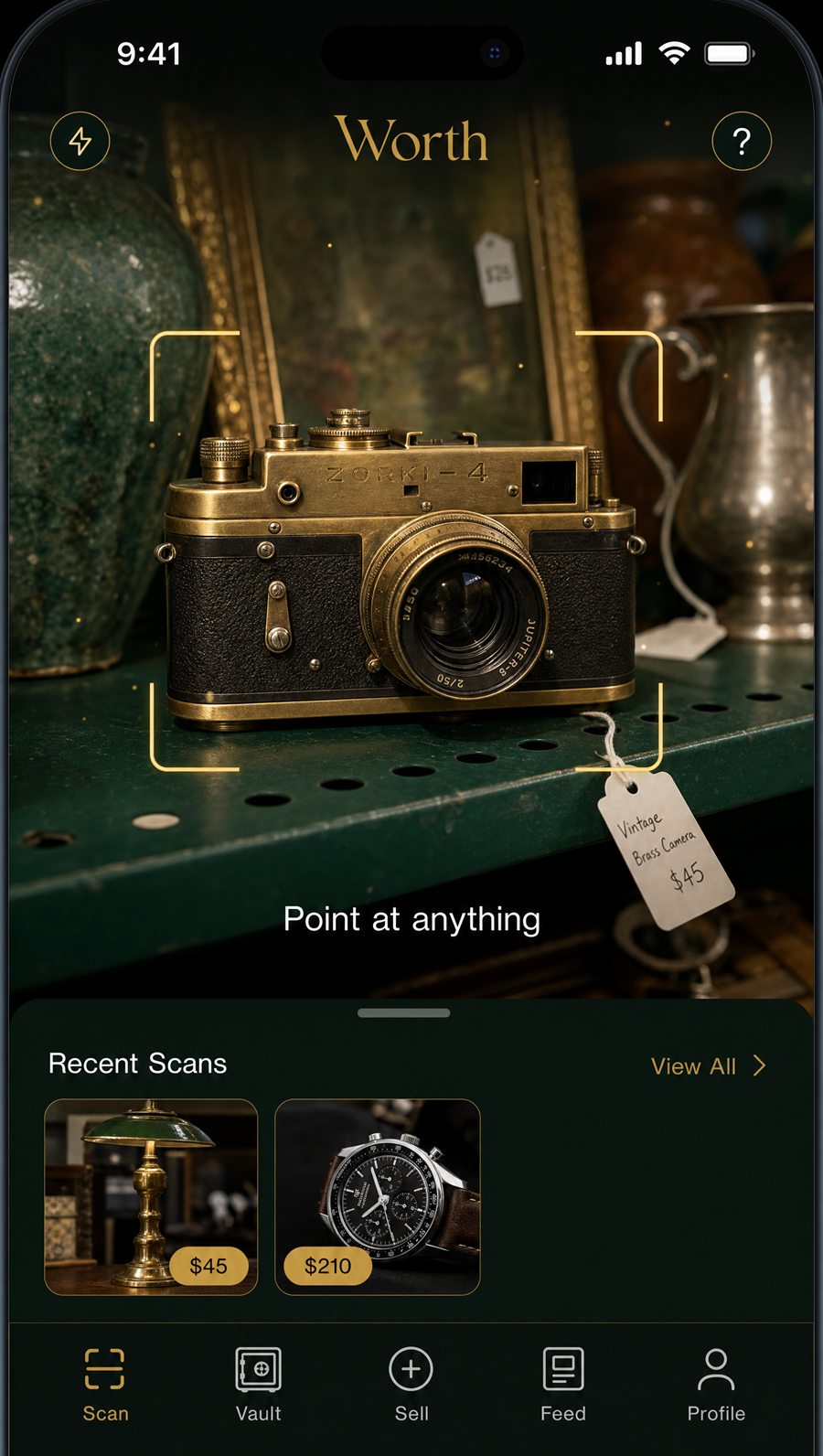 Worth product case study scan screen